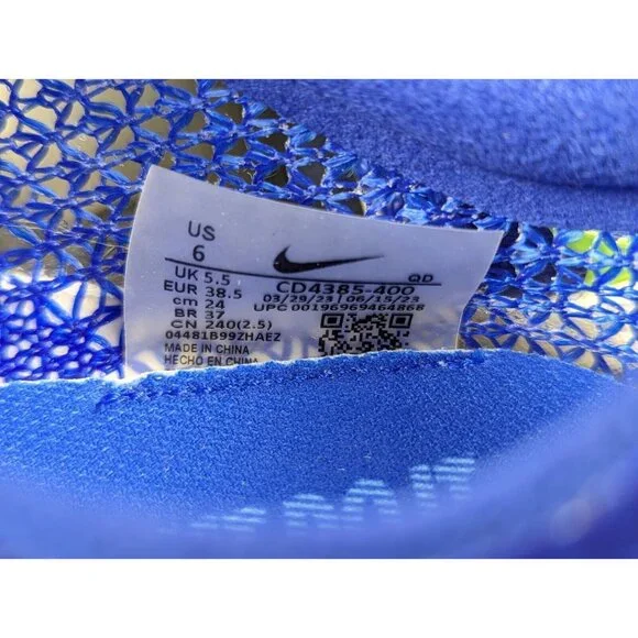 Nike Air Zoom Victory Flyknit Racer Blue Track Spikes Men Size 6 Woman 7.5 NEW